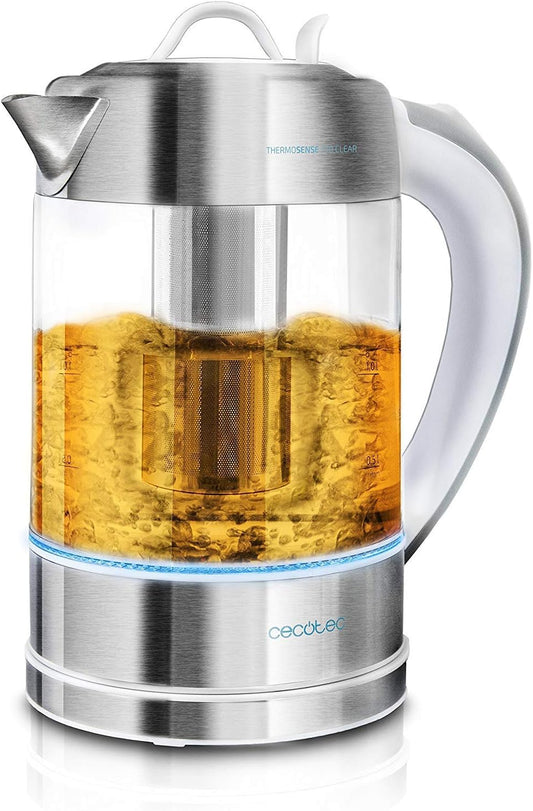 Cecotec Electric Tea Maker Kettle 1.7 L With Anti-Limescale Filter & Double Safety System Stainless Steel