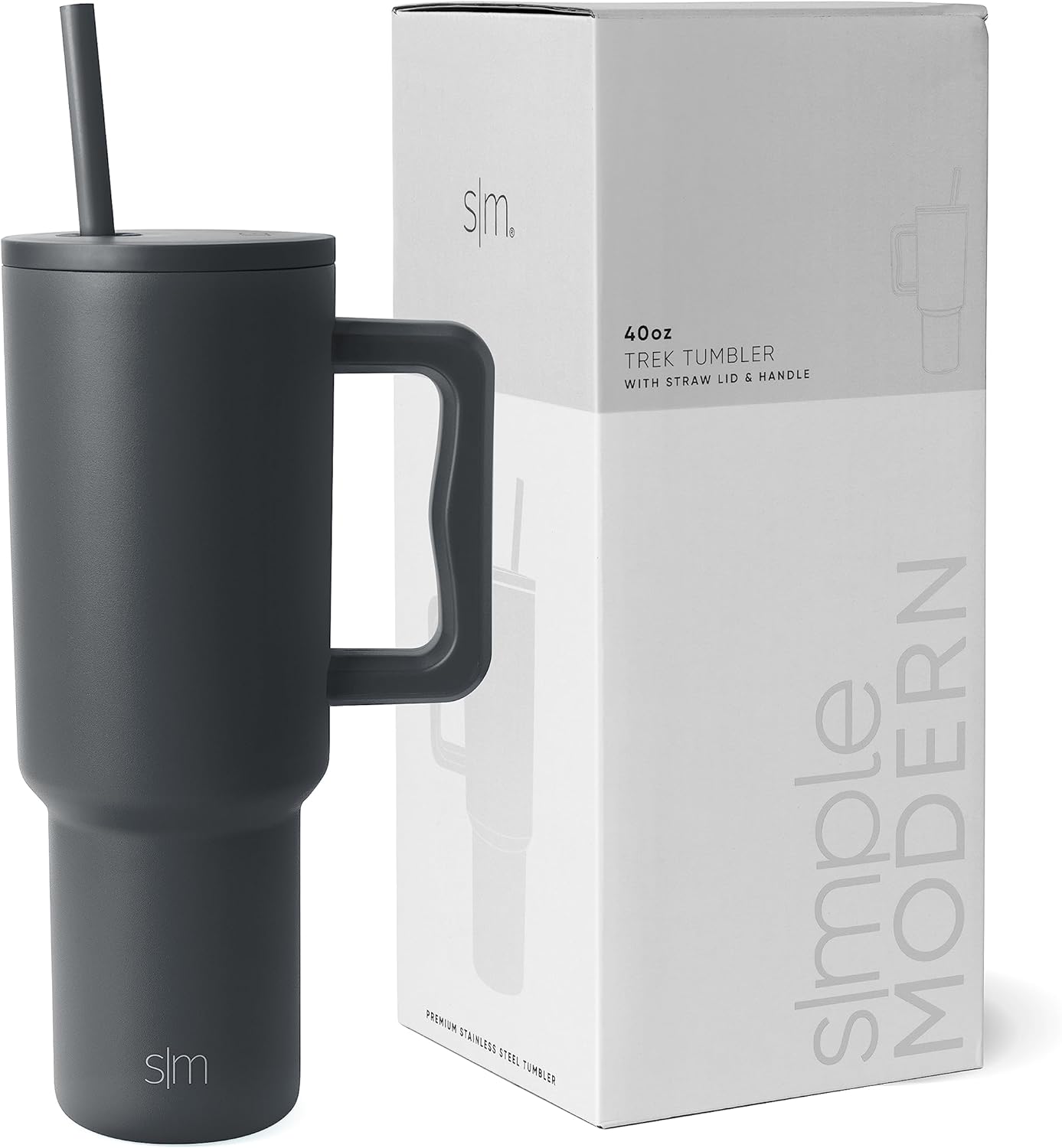 Simple Modern Stainless Steel Tumbler with Handle and Straw 1200ml Trek Collection