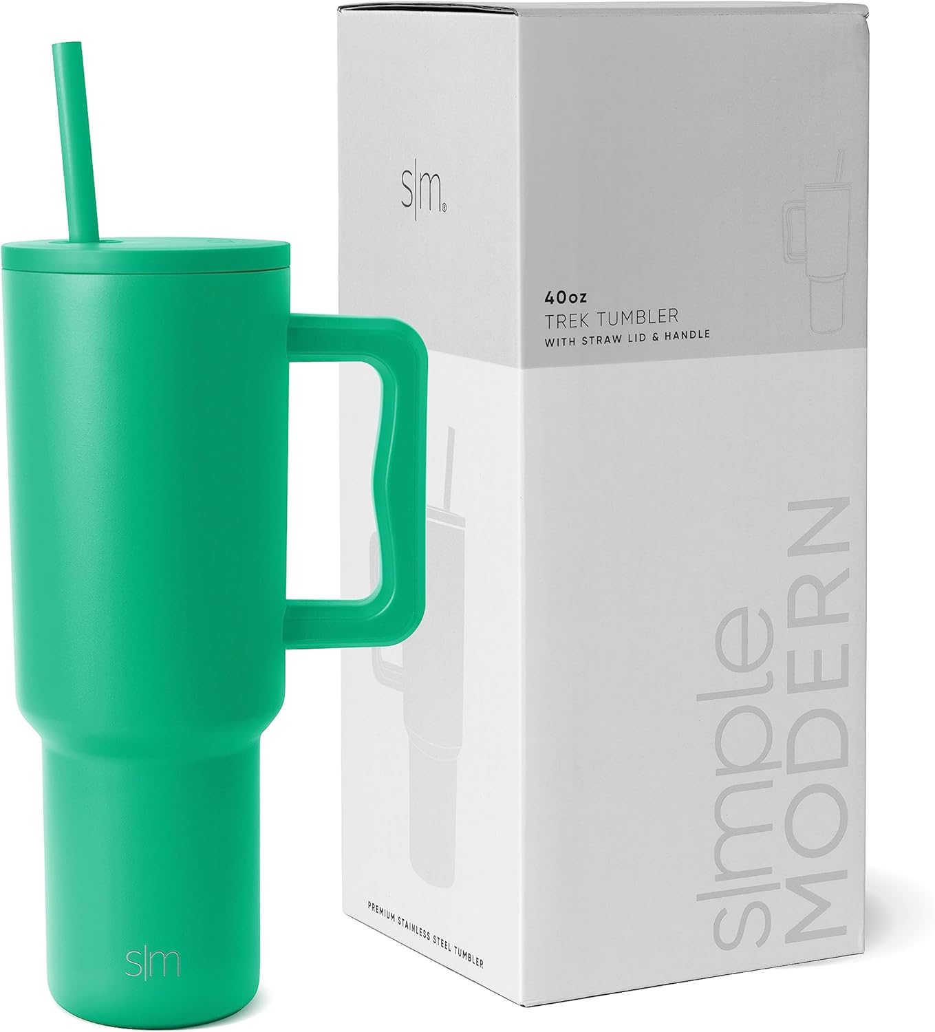 Simple Modern Stainless Steel Tumbler with Handle and Straw 1200ml Trek Collection