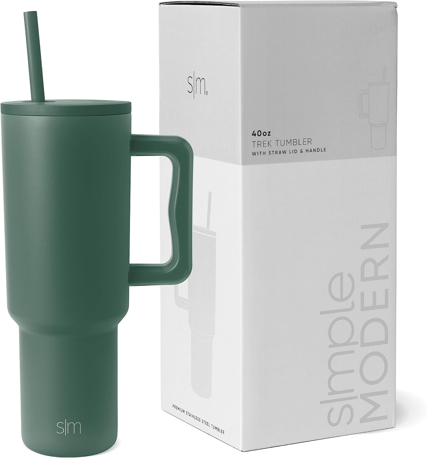 Simple Modern Stainless Steel Tumbler with Handle and Straw 1200ml Trek Collection