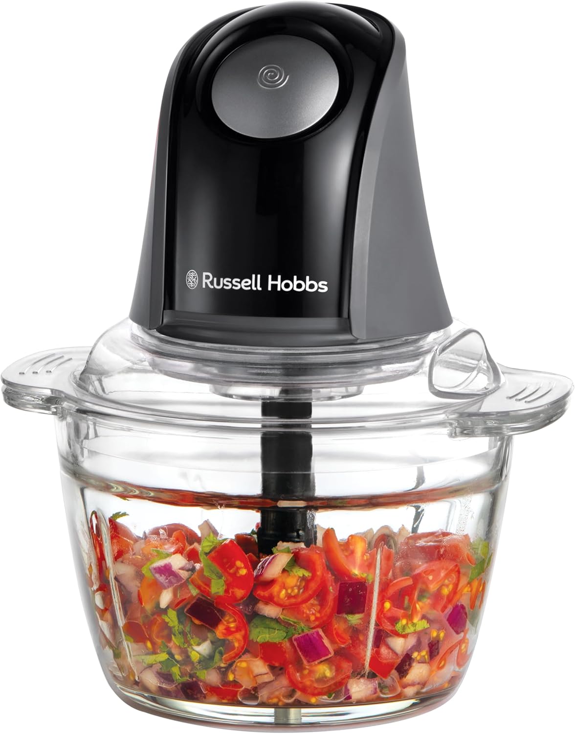 Russell Hobbs Electric Chopper 1L Glass Bowl with 500Ml Food Capacity One Touch Operation 200W