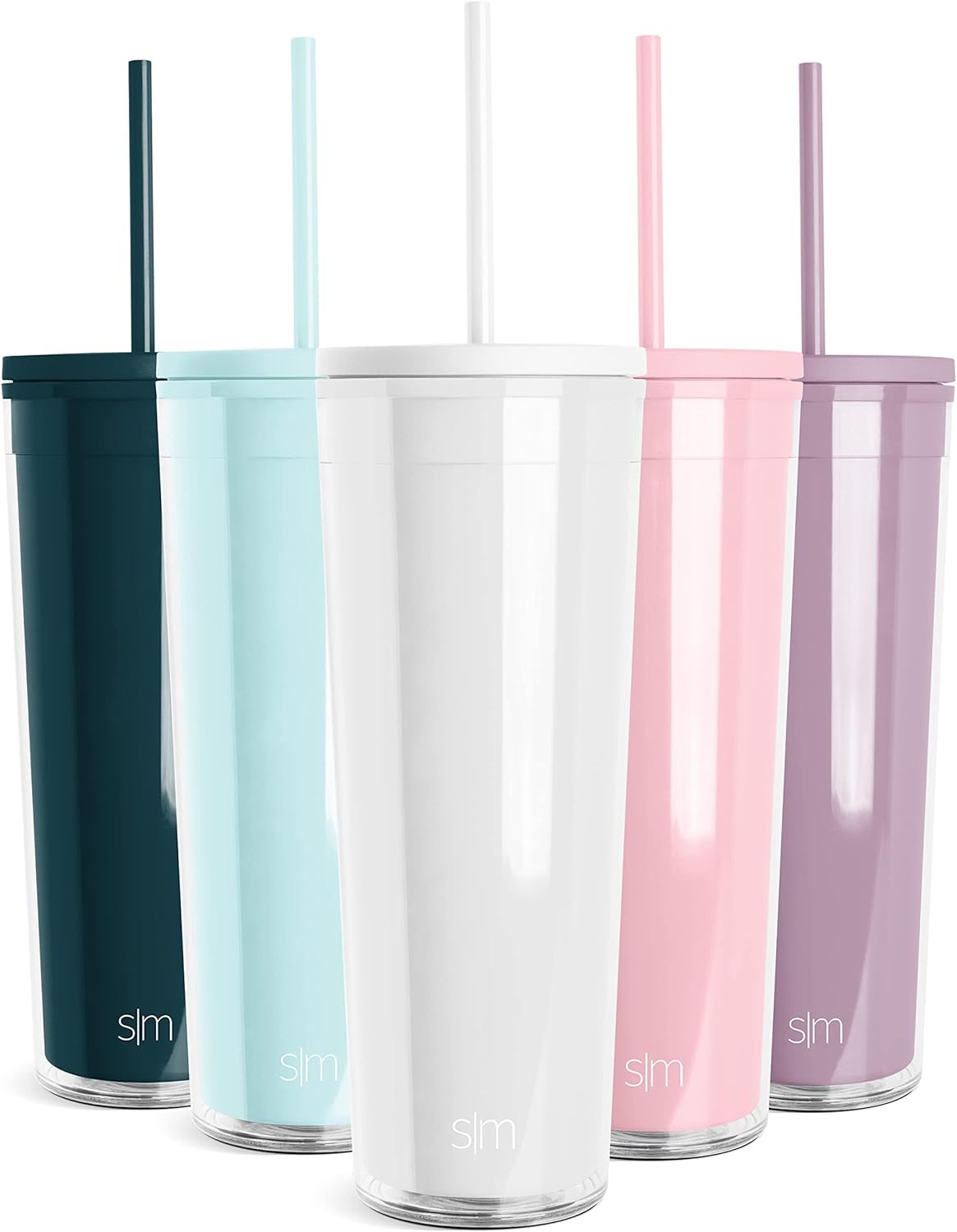 Simple Modern Plastic Tumbler with Straw Classic Collection 710ml 