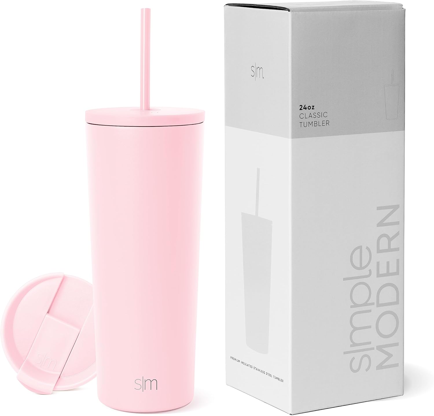 Simple Modern Stainless Steel Water Bottle with Straw 710ml Classic Collection