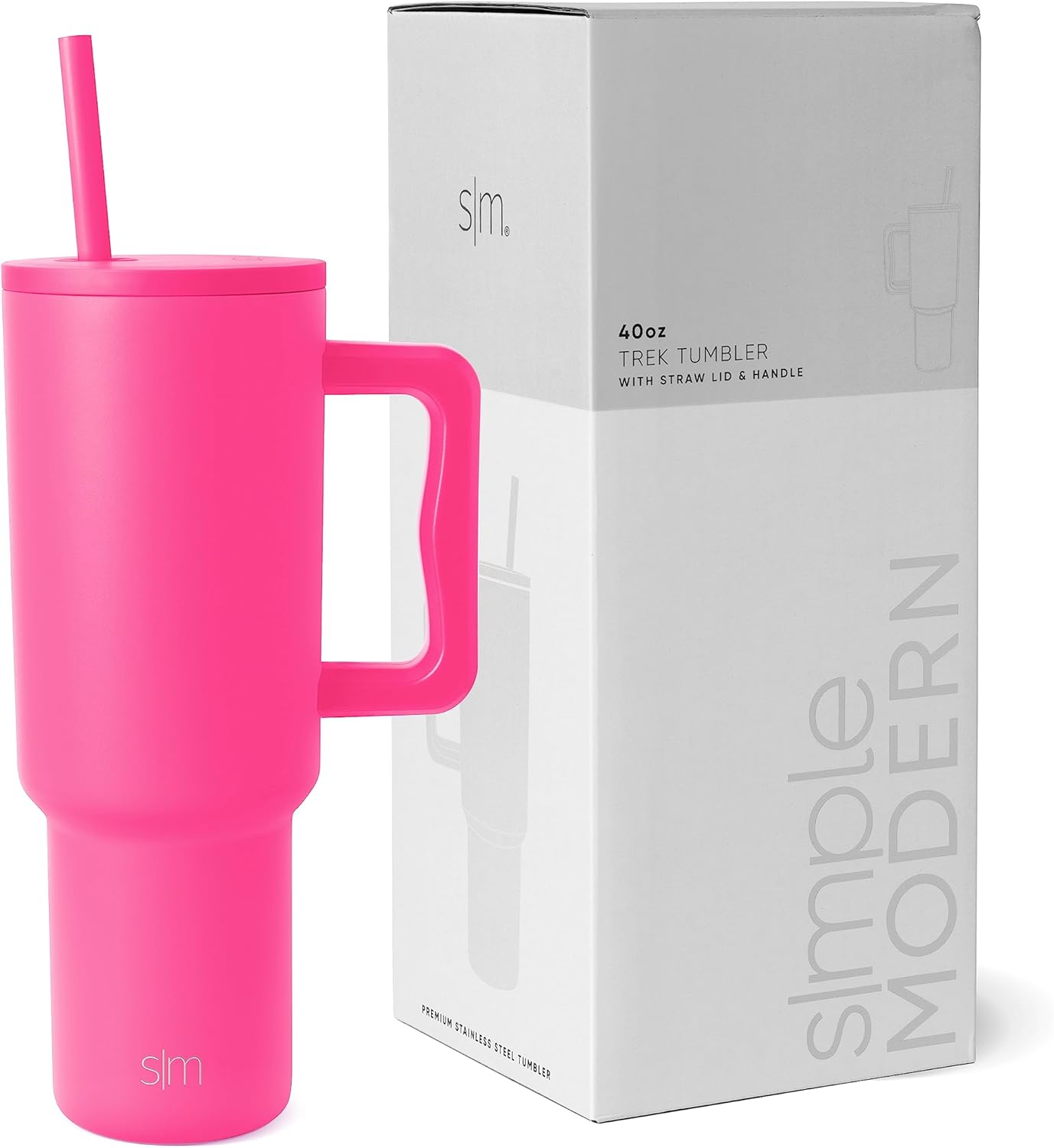 Simple Modern Stainless Steel Tumbler with Handle and Straw 1200ml Trek Collection