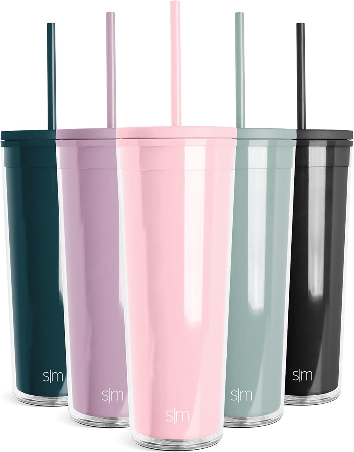 Simple Modern Plastic Tumbler with Straw Classic Collection 710ml 