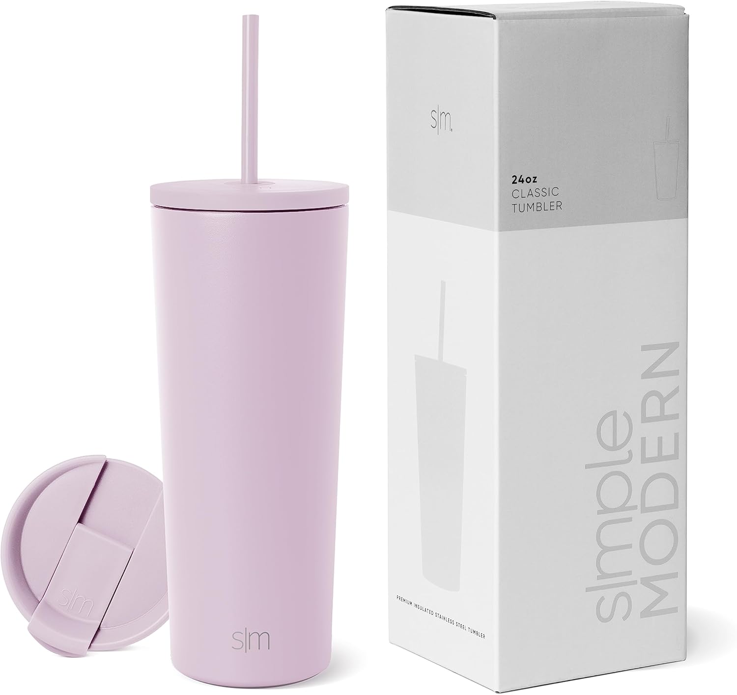 Simple Modern Stainless Steel Water Bottle with Straw 710ml Classic Collection