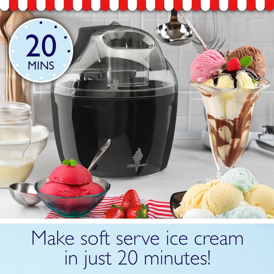 Sensio Ice Cream Maker Machine - Make Delicious Ice Cream in 20 Minutes