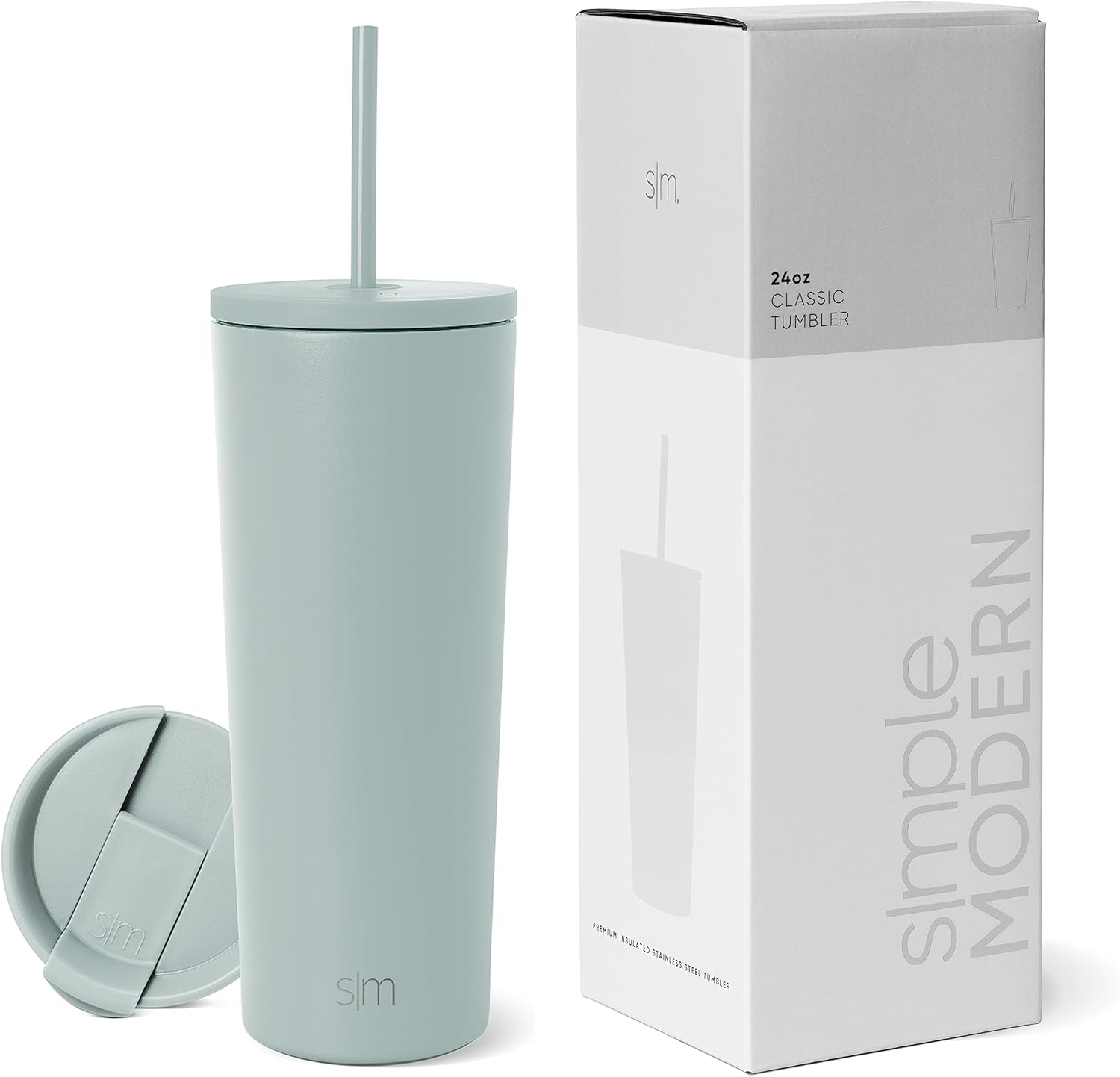 Simple Modern Stainless Steel Water Bottle with Straw 710ml Classic Collection