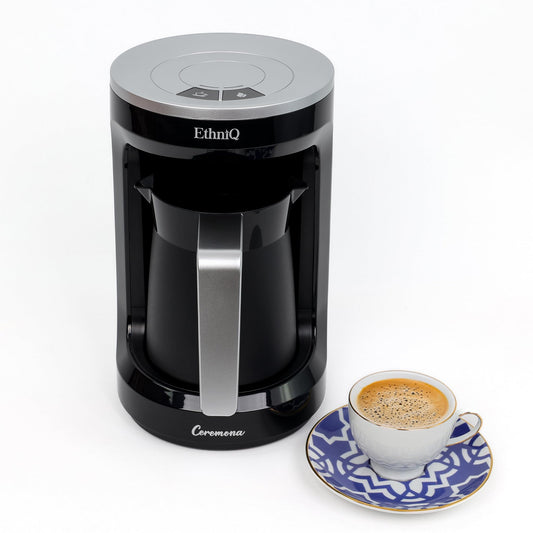 ETHNIQ Turkish Coffee Maker 4 Cup Capacity with Cook Sense Technology