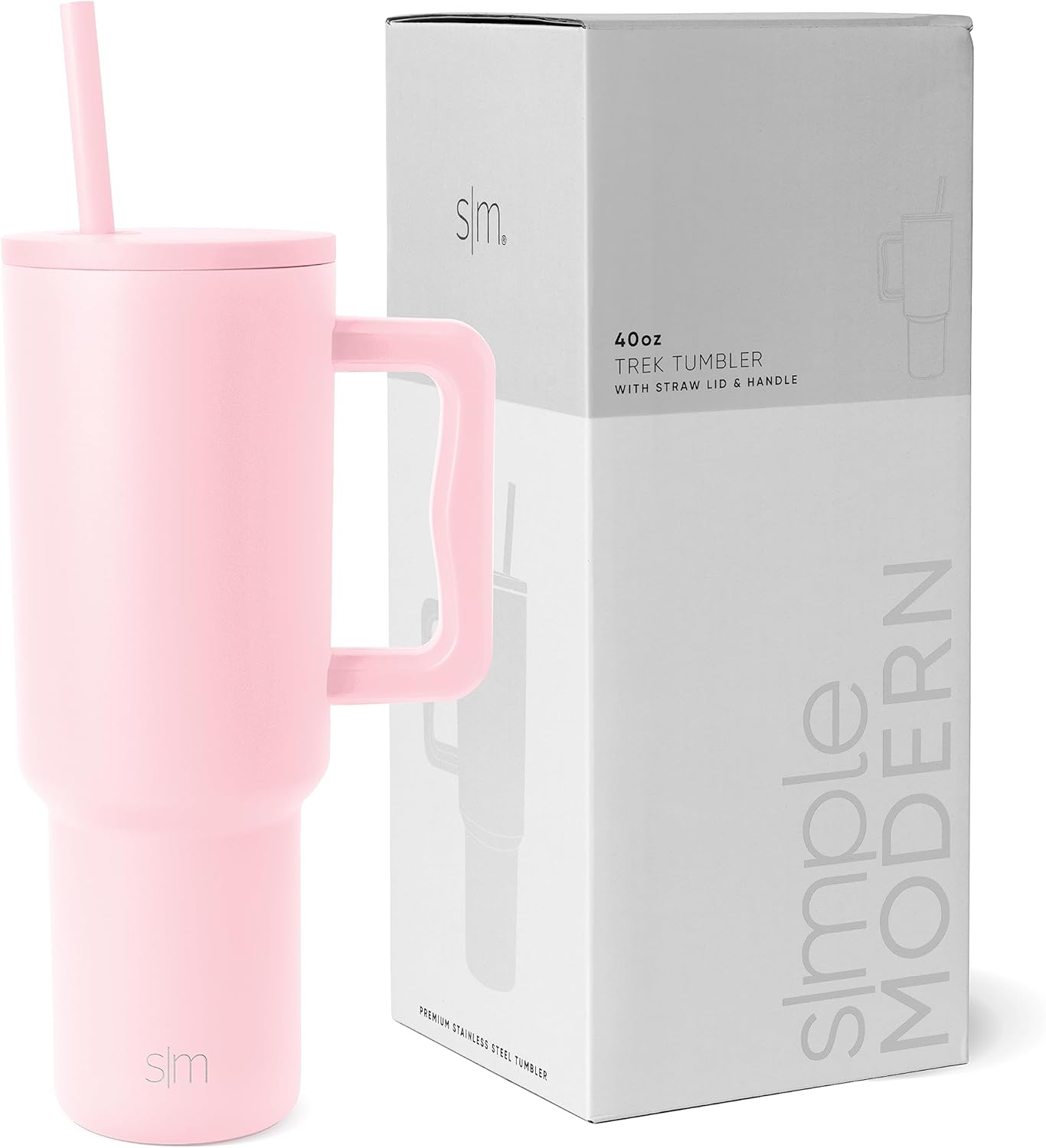 Simple Modern Stainless Steel Tumbler with Handle and Straw 1200ml Trek Collection