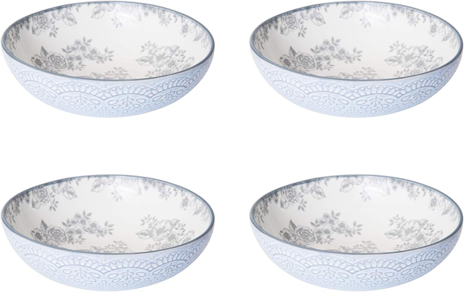 Pfaltzgraff Gabriela Gray 16-Piece Stoneware Dinnerware Set, Service for 4 - ,Gabriela Grey