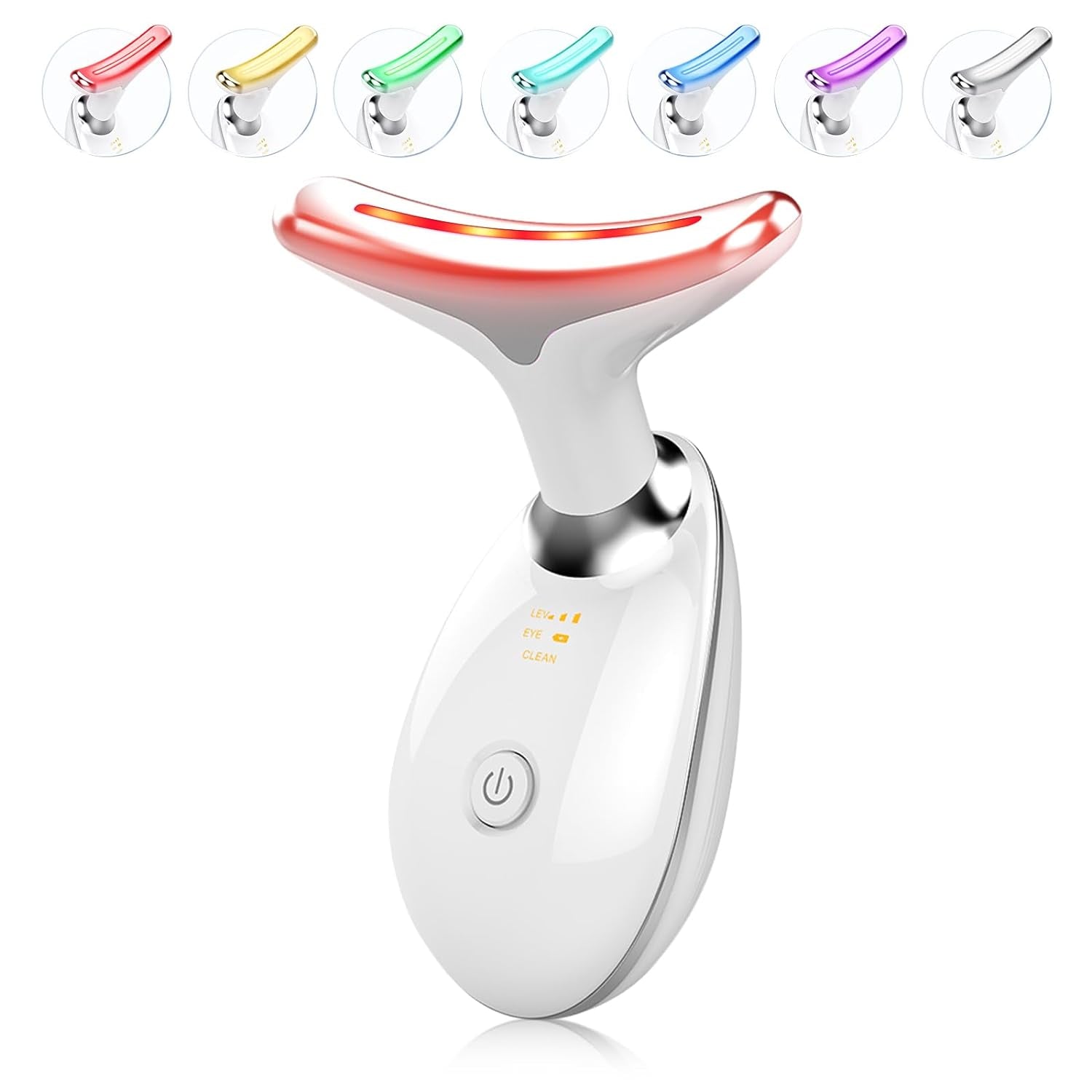 ELISHINE Based Multifunctional Facial Massager 7 Color | Skin Care Glossy White