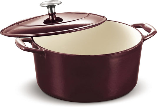 Tramontina Enameled Cast Iron Covered Dutch Oven 5.5-Quart Majolica Red, 80131/037DS