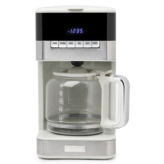 HADEN Quintessential Brew 12 Cup Coffee Maker Cedar Ivory & Chrome