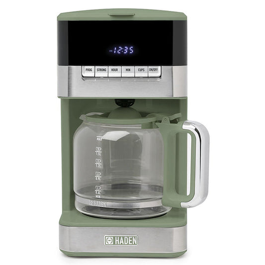 HADEN Quintessential Brew 12 Cup Coffee Maker Cedar Green & Chrome