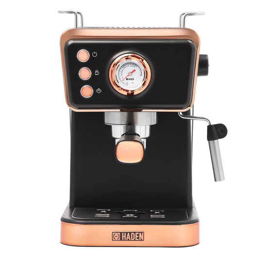 HADEN Barista Brew Espresso Coffee Machine Black & Copper