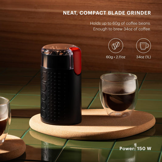 Bodum Bistro Electric Blade Coffee Grinder and Spice Grinde Black