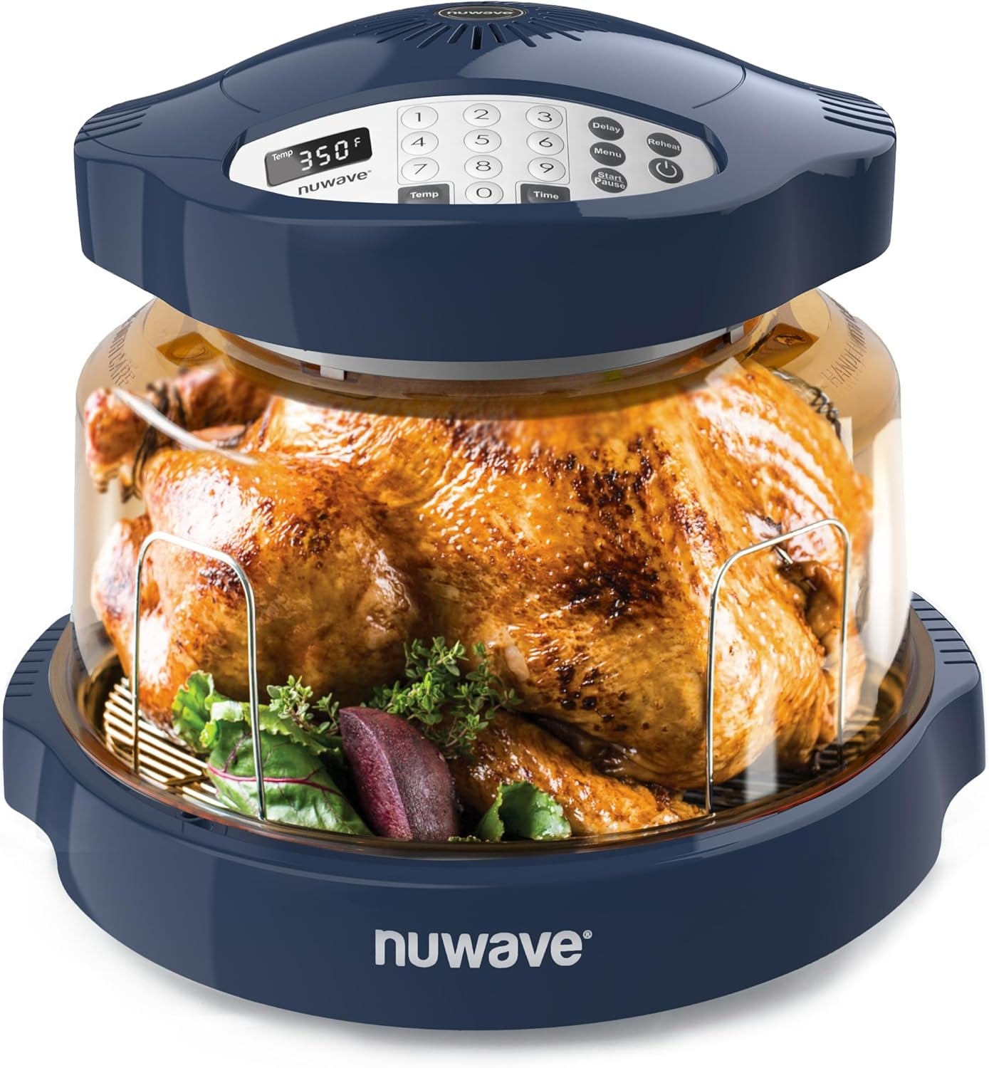 Nuwave Pro plus 2 Infra-Red Oven, Countertop, Convection, Cook Fresh or Frozen, No Defrosting or Preheating, Cook Healthy, 360 Surround Heat, Adjustable Temps, 100 Presets, 50 Memory, Tough Power Dome