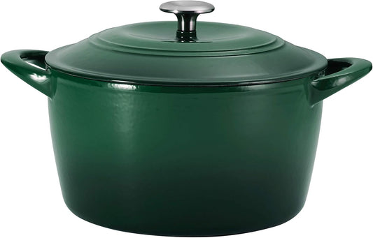 Tramontina 7 Qt Enameled Cast Iron Covered Tall round Dutch Oven (Basil) - 80131/360DS