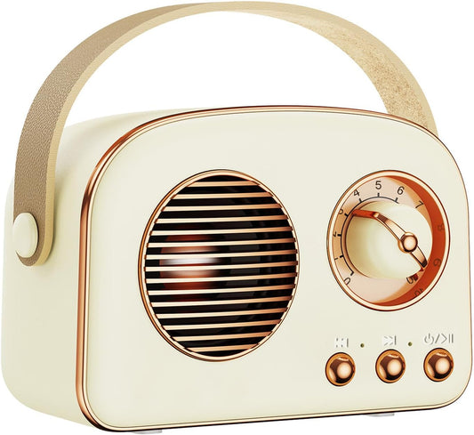 Retro Bluetooth Speaker with TWS Vintage Decor Beige