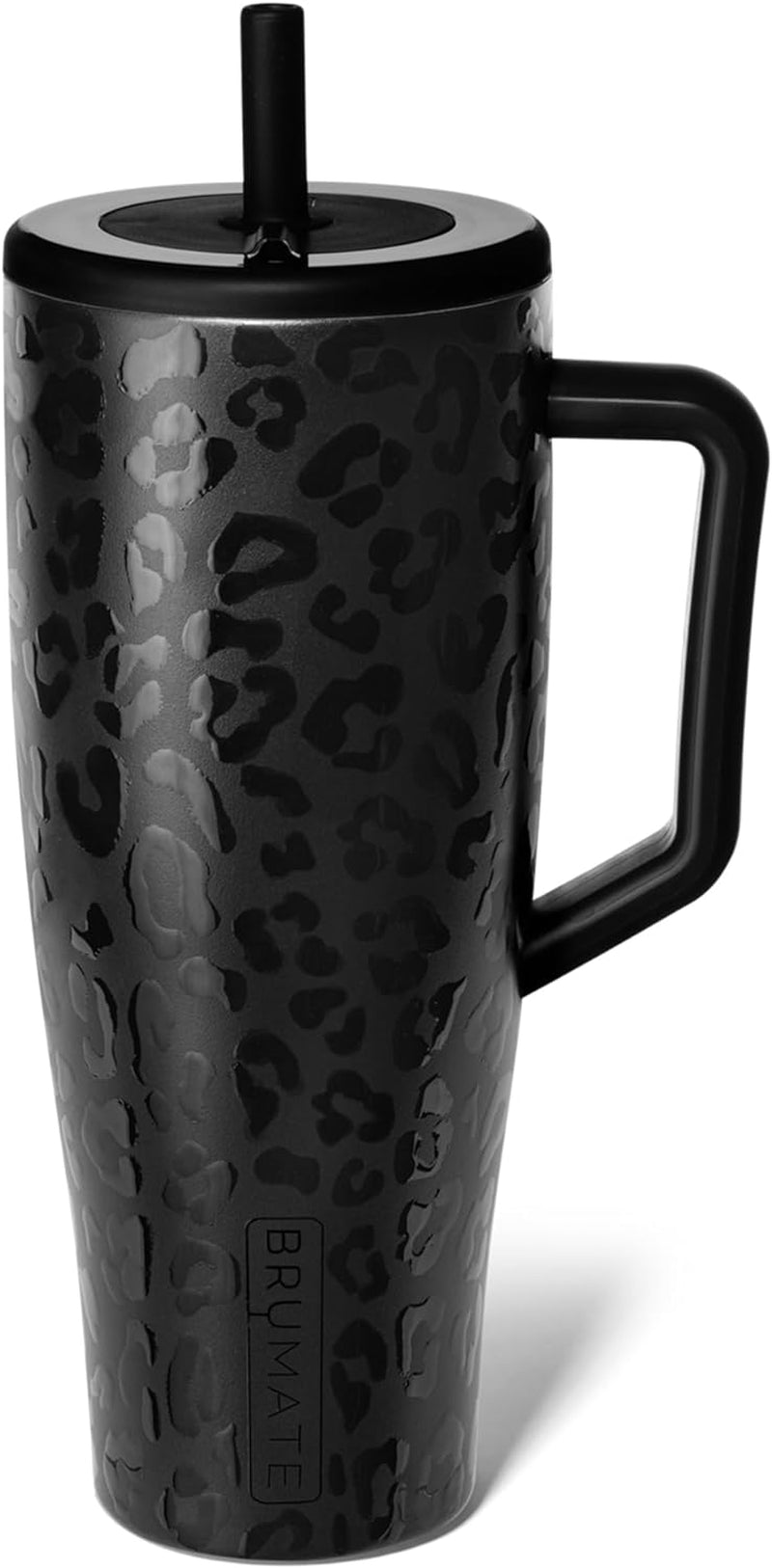 Brümate Era 40 Oz Tumbler with Handle and Straw | 100% Leakproof Insulated Tumbler with Lid and Straw | Made of Stainless Steel | Cup Holder Friendly Base | 40Oz (Onyx Leopard)