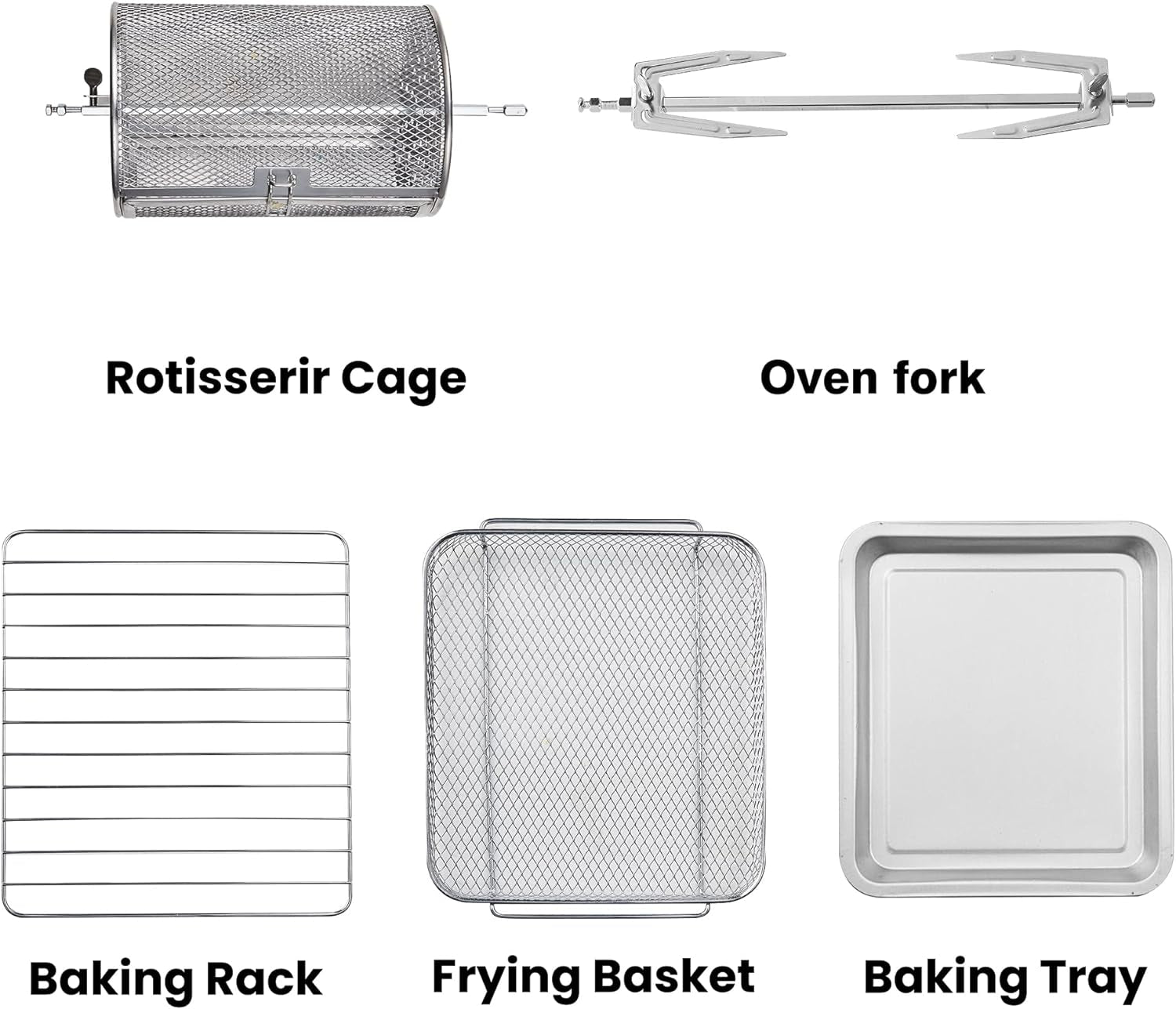 COMFEE' Retro Air Fry Toaster Oven, 7-In-1, 1500W, 19QT Capacity, 6 Slice, Rotisseries, Warm, Broil, Toast, Convection Bake, Black, Perfect for Countertop