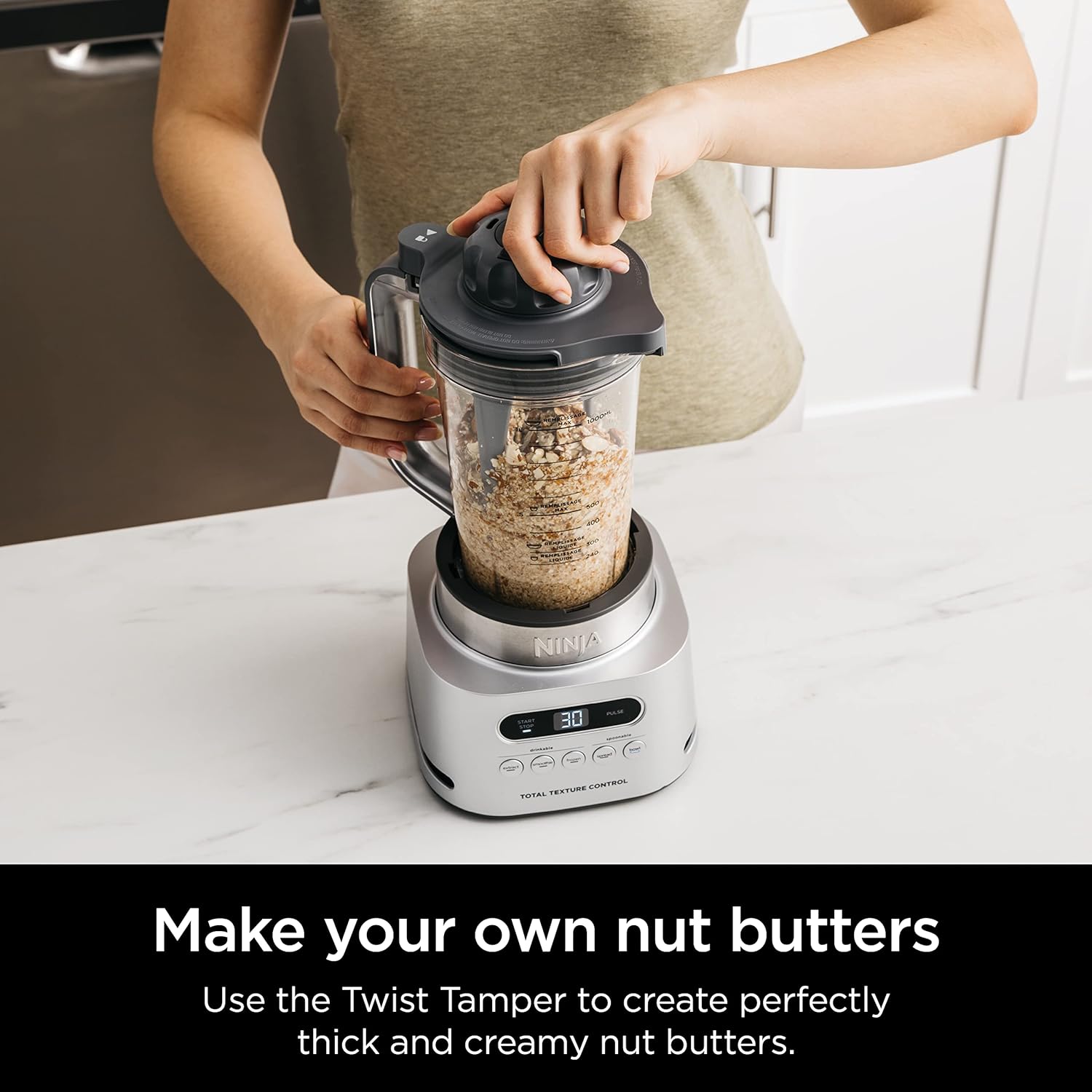 Ninja SS151 Twisti Blender DUO, High-Speed 1600 WP Smoothie Maker & Nutrient Extractor* 5 Functions Smoothie, Spreads & More, Smarttorque, 34-Oz. Pitcher & (2) To-Go Cups, Gray