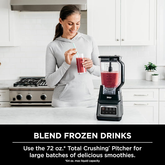 Ninja BN701 Professional plus Blender, 1400 Peak Watts, 3 Functions for Smoothies, Frozen Drinks & Ice Cream with Auto IQ, 72-Oz.* Total Crushing Pitcher & Lid, Dark Grey