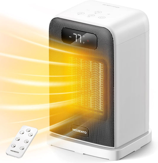 MORENTO Electric Heater with Heating and Fan Modes & Thermostat 