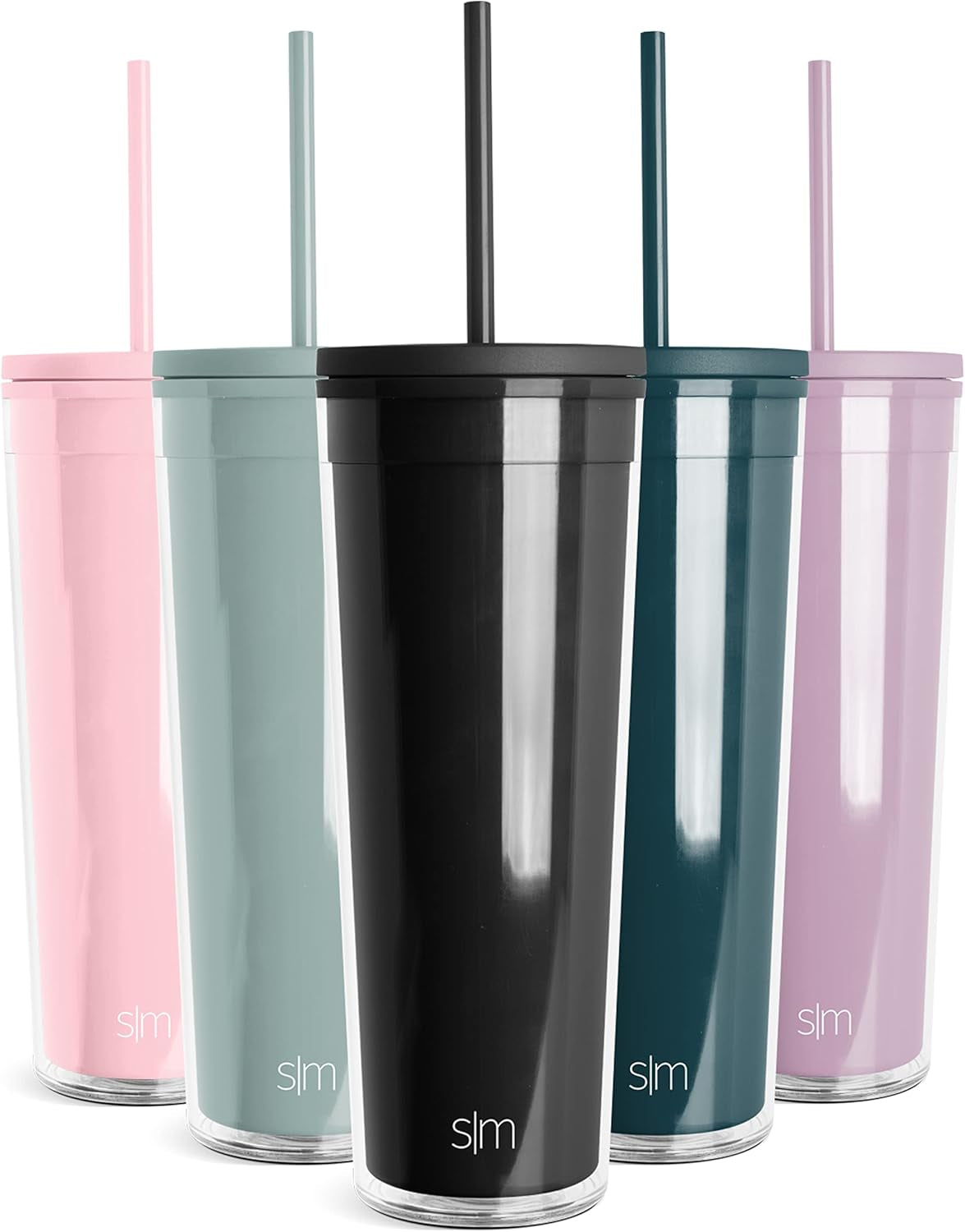 Simple Modern Plastic Tumbler with Straw Classic Collection 710ml 