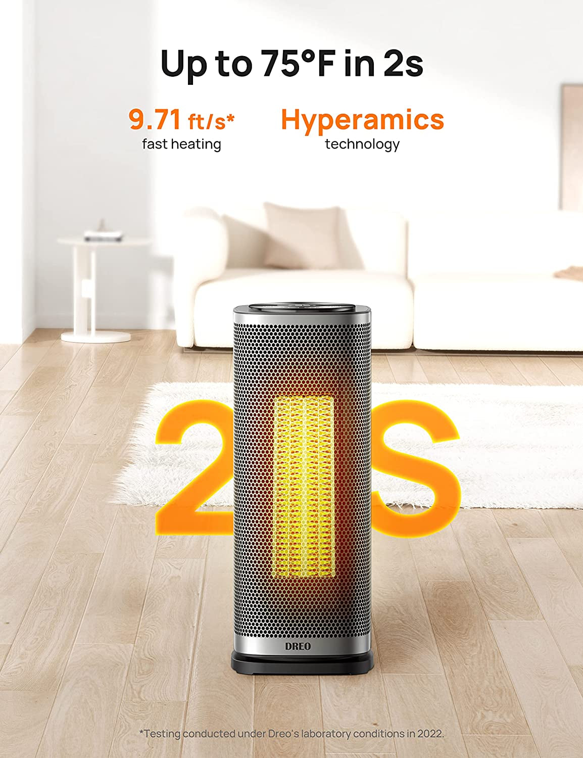 Dreo Space Heaters for Indoor Use Large Room, 70 ° Oscillation, Fast Heating Ceramic Electric with Digital Thermostat, Remote Control, 1-12H Timer, Overheat Protection, Safety Heater for Bedroom