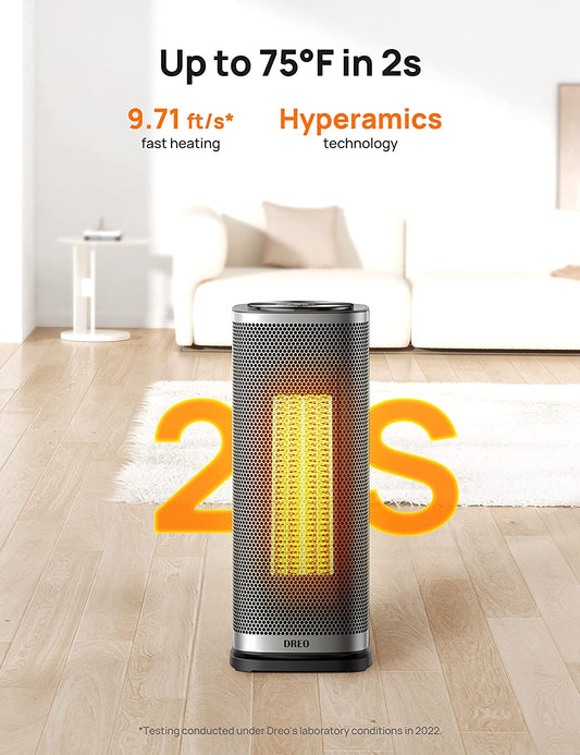 Dreo Space Heaters for Indoor Use Large Room, 70 ° Oscillation, Fast Heating Ceramic Electric with Digital Thermostat, Remote Control, 1-12H Timer, Overheat Protection, Safety Heater for Bedroom