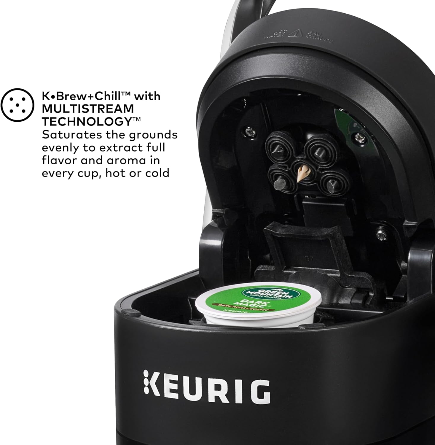 Keurig K-Brew+Chill Iced or Hot Single-Serve K-Cup Coffee Maker with Multistream and Quickchill Technology, 70Oz. Removable Reservoir