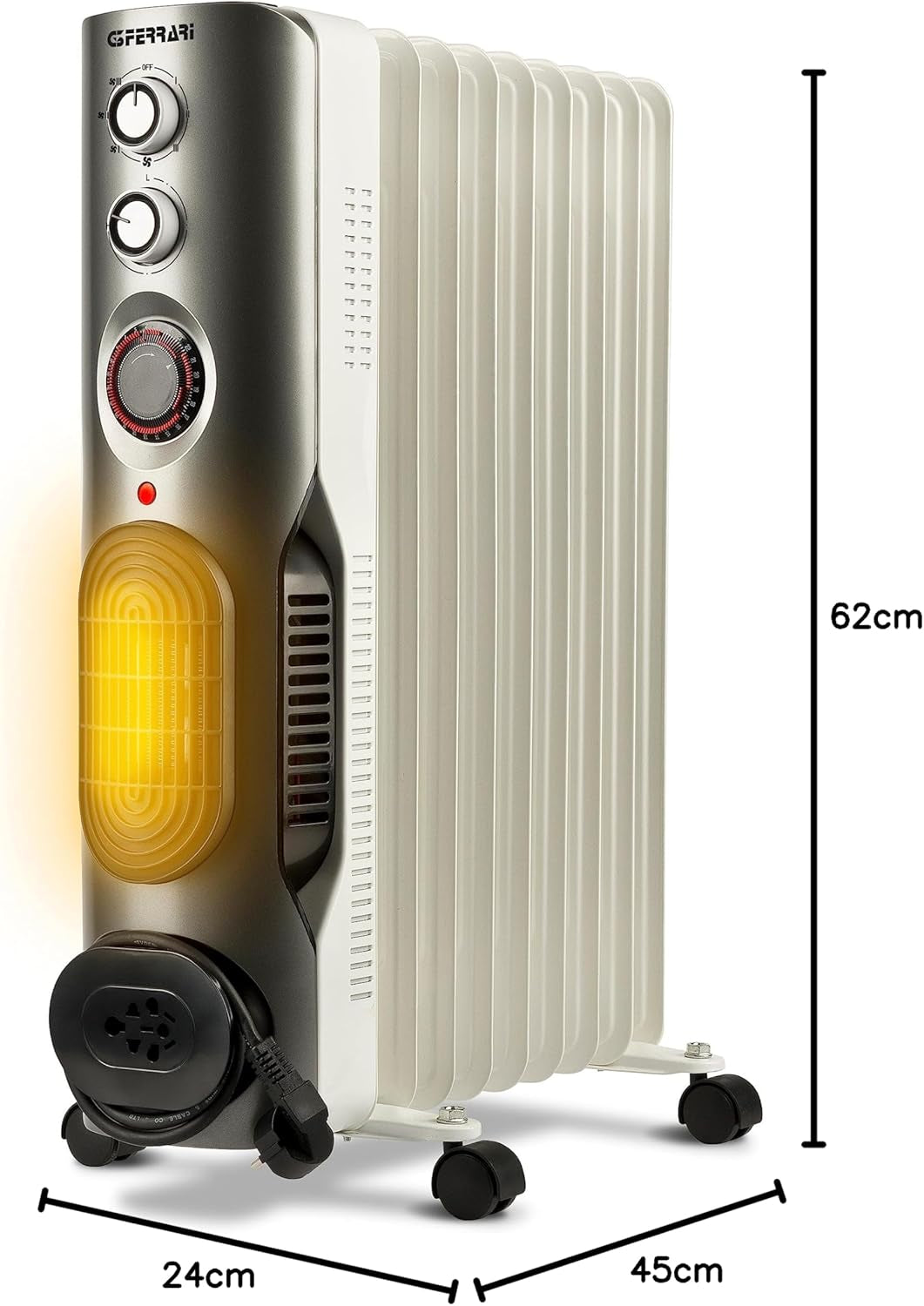 G3 Ferrari Oil Heater with Fan 7 Functions 9 Heating Elements