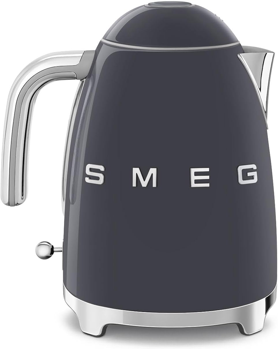 SMEG 50'S Retro Style 7 Cup Electric Kettle, Slate Grey KLF03GRUS