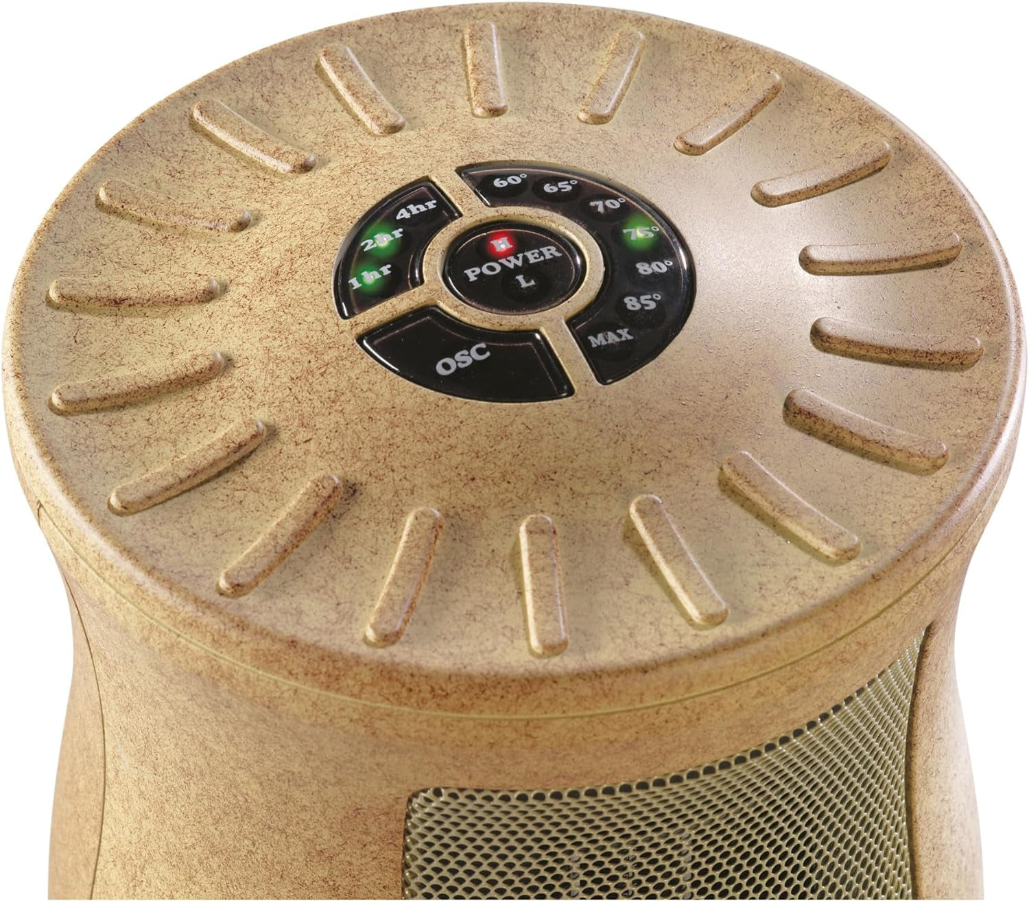 Lasko Oscillating Designer Series Ceramic Space Heater for Home with Adjustable Thermostat, Timer and 2-Speeds, 16 Inches, 1500W, Beige, 6405