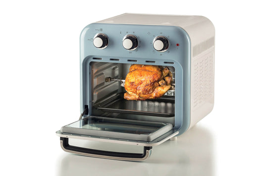 Ariete Vintage Electric Oven & Air Fryer 16L With Transparent basket With internal light.