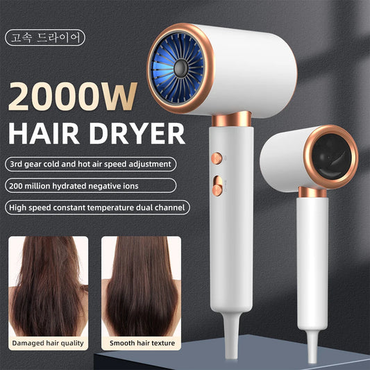 mubittu Ionic Hair Dryer High Speed Motor Blow Drier 2000W