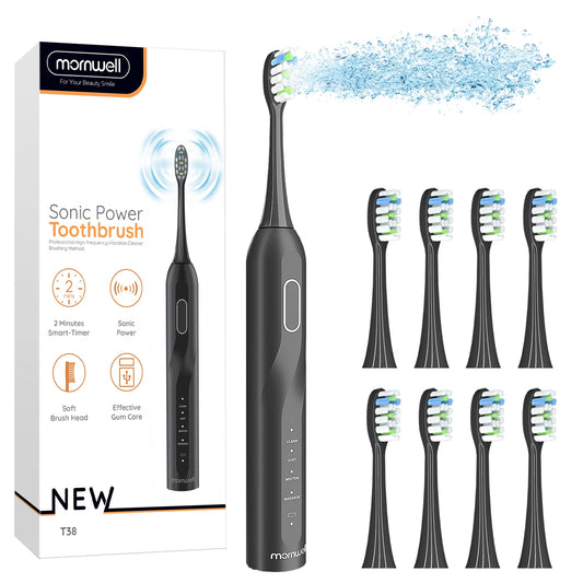 Mornwell Electric Toothbrush Sonic Electric Toothbrush with 40000 VPM Deep Clean Rechargeable