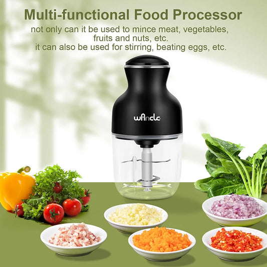 Wancle Meat Grinder & Food Processor 350W High Power 0.6L