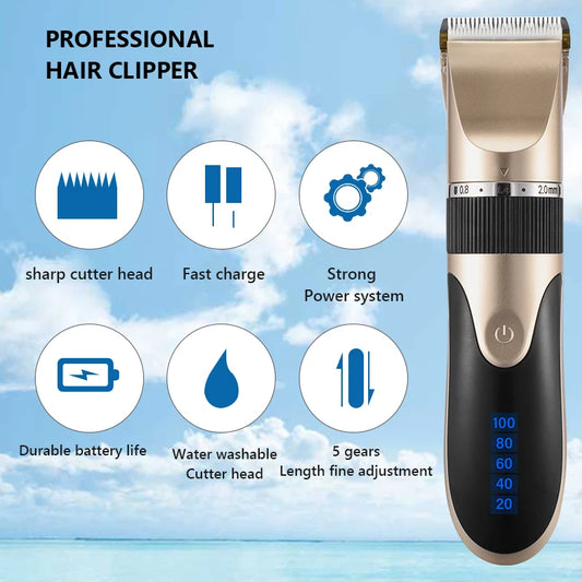 mubittu Professional Hair Trimmer Digital USB Rechargeable