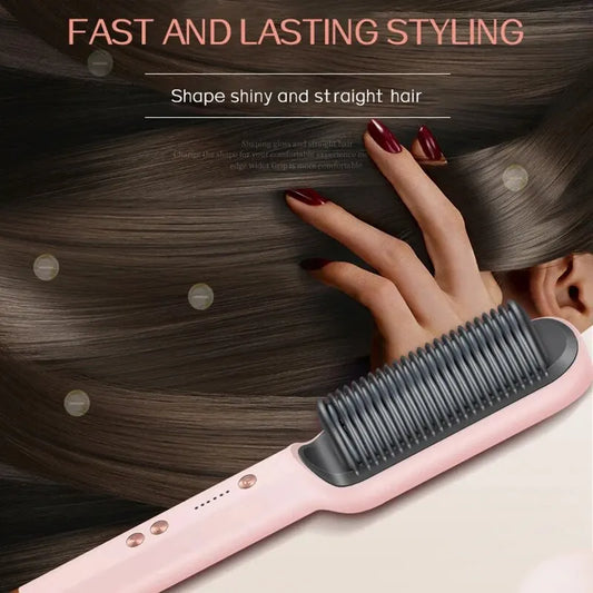 K-SKIN Hair Straightener 2 in 1 Brush Multifunctional Professional