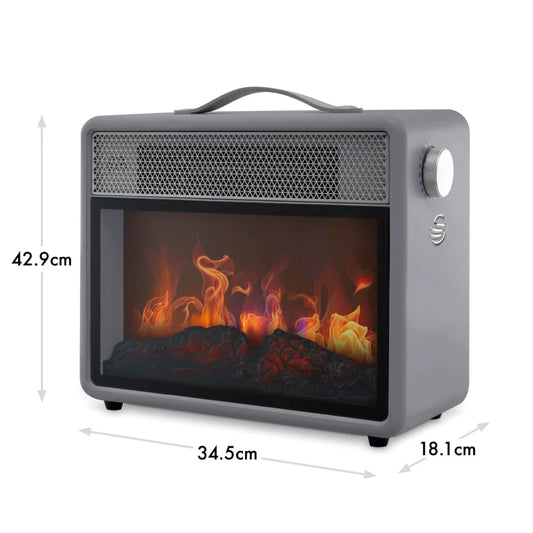 Swan Retro Flame Effect Heater With Adjustable thermostat & Realistic LED flame effect