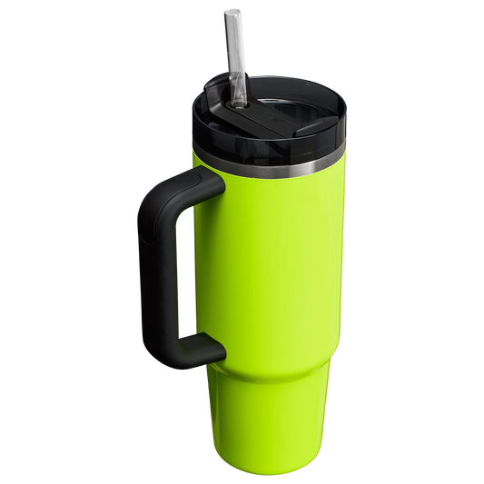 Stanley The Neon Quencher Tumbler with Handle & Straw Insulated Stainless Steel 900ml