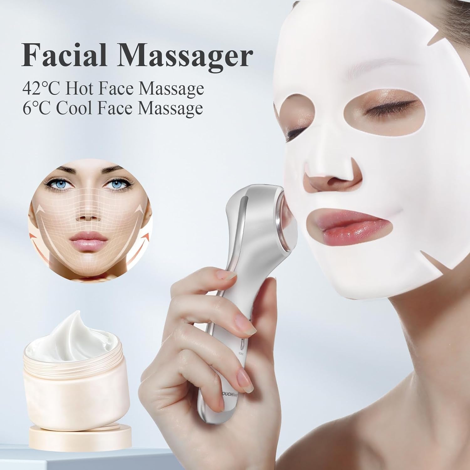 Touchbeauty anti Aging Face & Eye Massager Hot Cool Treatment Face Lifting Skin Tightening