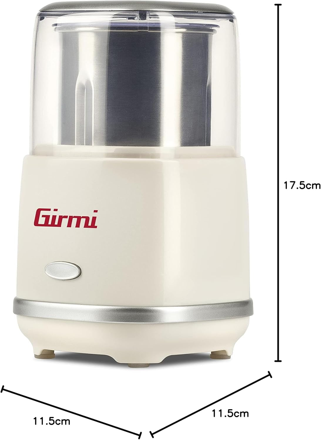 Girmi Spice and Coffee Grinder Double Lid PULSE Operation 180W Cream