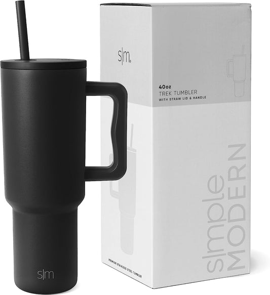 Simple Modern Stainless Steel Tumbler with Handle and Straw 1200ml Trek Collection