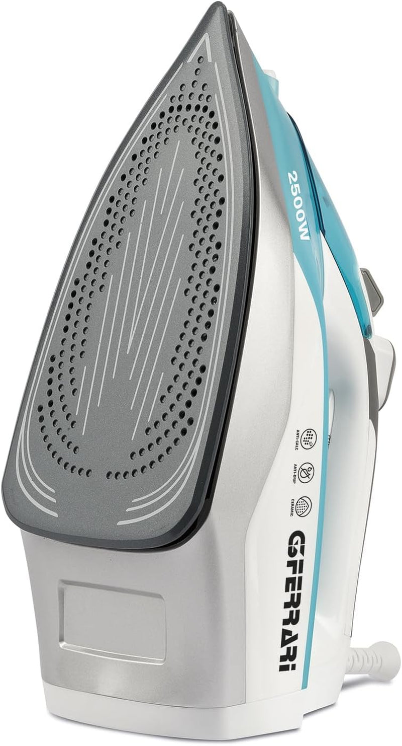 G3 Ferrari Steam Iron Ceramic Plate Self-Clean Function 2500W White/Blue