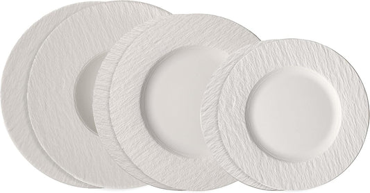 Villeroy & Boch – Manufacture Servizio Di Piatti 6 Pezzi Bianco, Lavabile in Lavastoviglie, Adatto per Microonde, Piatti Moderni, Set Piatti, Piatti Ceramica,Set Di Stoviglie, Porcellana Premium