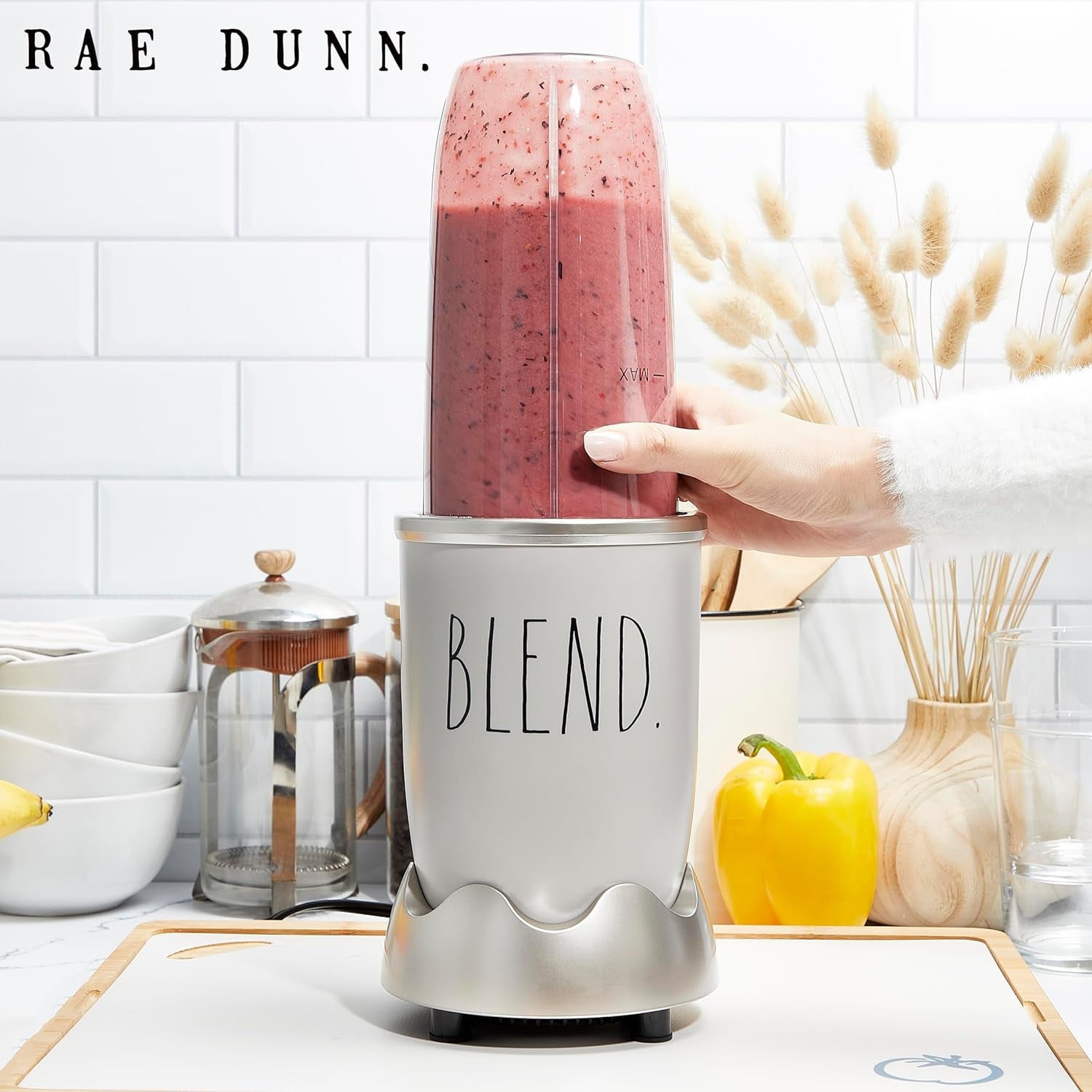 Rae Dunn Personal Blender | Crushes Ice | 600W Beige